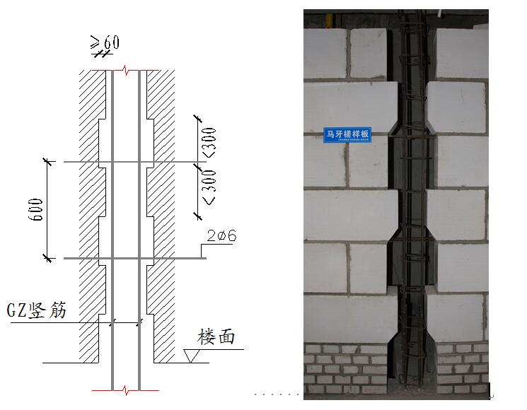 构造柱处马牙搓设置要求和样板